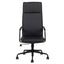Silla directiva reclinable Techno Bond de respaldo alto tapizada en Technoleather con base metálica