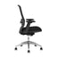 Silla de oficina operativa Techno Energy Black negra de respaldo bajo con soporte lumbar y base de aluminio