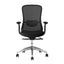 Silla de oficina operativa Techno Energy Black negra de respaldo bajo con soporte lumbar y base de aluminio