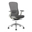 Silla operativa TECHNO ENERGY White respaldo bajo con respaldo en malla, soporte lumbar y base de aluminio