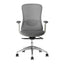 Silla operativa TECHNO ENERGY White respaldo bajo con respaldo en malla, soporte lumbar y base de aluminio