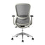 Silla operativa TECHNO ENERGY White respaldo bajo con respaldo en malla, soporte lumbar y base de aluminio