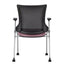 Silla escolar y de capacitación TECHNO FLEX plegable con rodajas, asiento tapizado y estructura gris