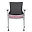 Silla escolar y de capacitación TECHNO FLEX plegable con rodajas, asiento tapizado y estructura gris