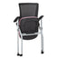 Silla escolar y de capacitación TECHNO FLEX plegable con rodajas, asiento tapizado y estructura gris