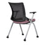 Silla escolar y de capacitación TECHNO FLEX plegable con rodajas, asiento tapizado y estructura gris