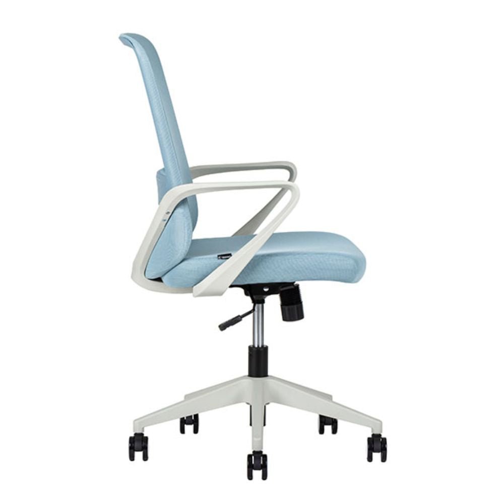 SILLA TECHNO FLY | Silla Operativa Oficina | Base Estrella con Rodajas | Varios Colores | Malla Sensemesh | Interior - FLY Celeste - Techno - NOGAL BEAT -