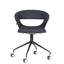 Silla de oficina secretarial Techno Kicca en polipropileno tapizado con base de metal negro y rodajas