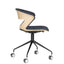 Silla de oficina secretarial Techno Kicca en polipropileno tapizado con base de metal negro y rodajas