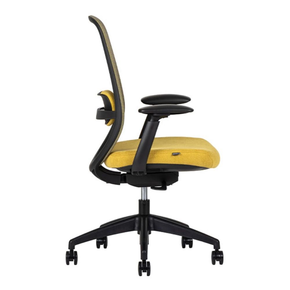 SILLA TECHNO SPIRIT BLACK RESPALDO BAJO| Silla Ejecutiva Empresa Compañía | Base Estrella con Rodajas | Varios Colores | Sensemesh | Interior - SPIRIT BLACK RESPALDO BAJO Addison Storm - Techno - NOGAL BEAT - Silla para oficina