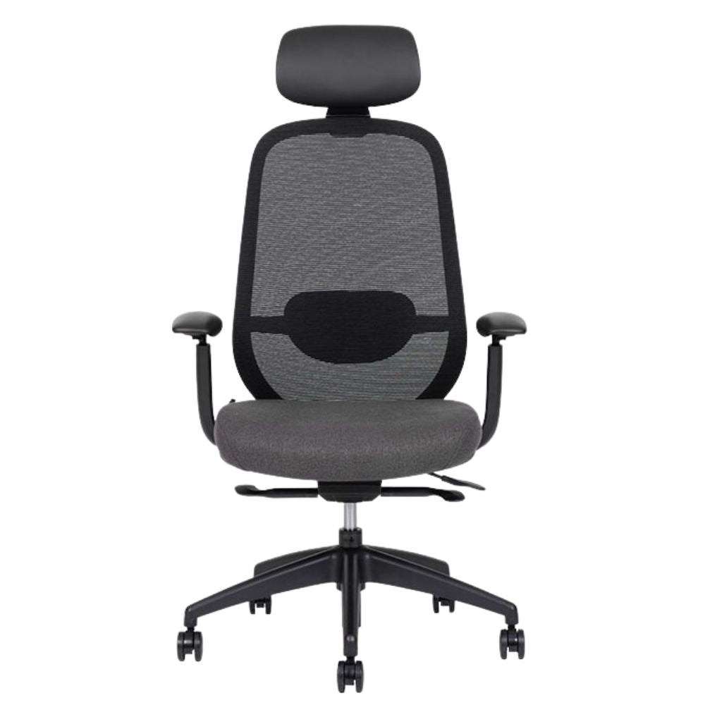 Silla ejecutiva TECHNO SPIRIT EXPRESS respaldo alto negra con soporte lumbar ajustable y base de nylon.