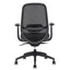 Silla operativa Techno Spirit Express Black de respaldo bajo en malla negra, asiento tapizado y base de nylon