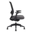 Silla operativa Techno Spirit Express Black de respaldo bajo en malla negra, asiento tapizado y base de nylon
