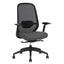 Silla operativa Techno Spirit Express Black de respaldo bajo en malla negra, asiento tapizado y base de nylon