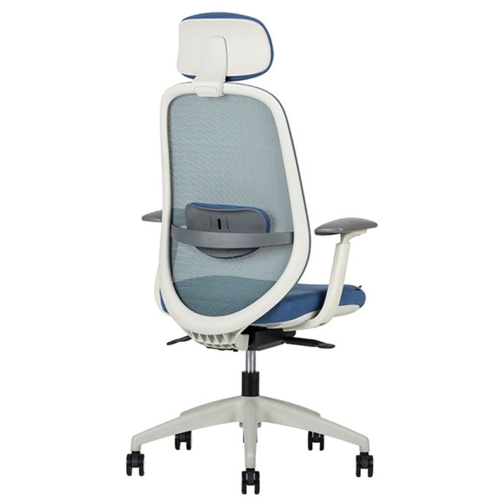 SILLA TECHNO SPIRIT WHITE RESPALDO ALTO| Silla Ejecutiva Empresa Compañía | Base Estrella con Rodajas | Varios Colores | Sensemesh | Interior - SOUL WHITE RESPALDO ALTO Addison Storm - Techno - NOGAL BEAT - Sillas para oficina