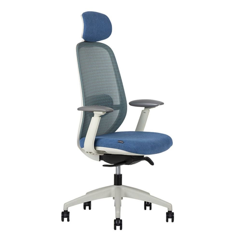 SILLA TECHNO SPIRIT WHITE RESPALDO ALTO| Silla Ejecutiva Empresa Compañía | Base Estrella con Rodajas | Varios Colores | Sensemesh | Interior - SOUL WHITE RESPALDO ALTO Addison Storm - Techno - NOGAL BEAT - Sillas para oficina