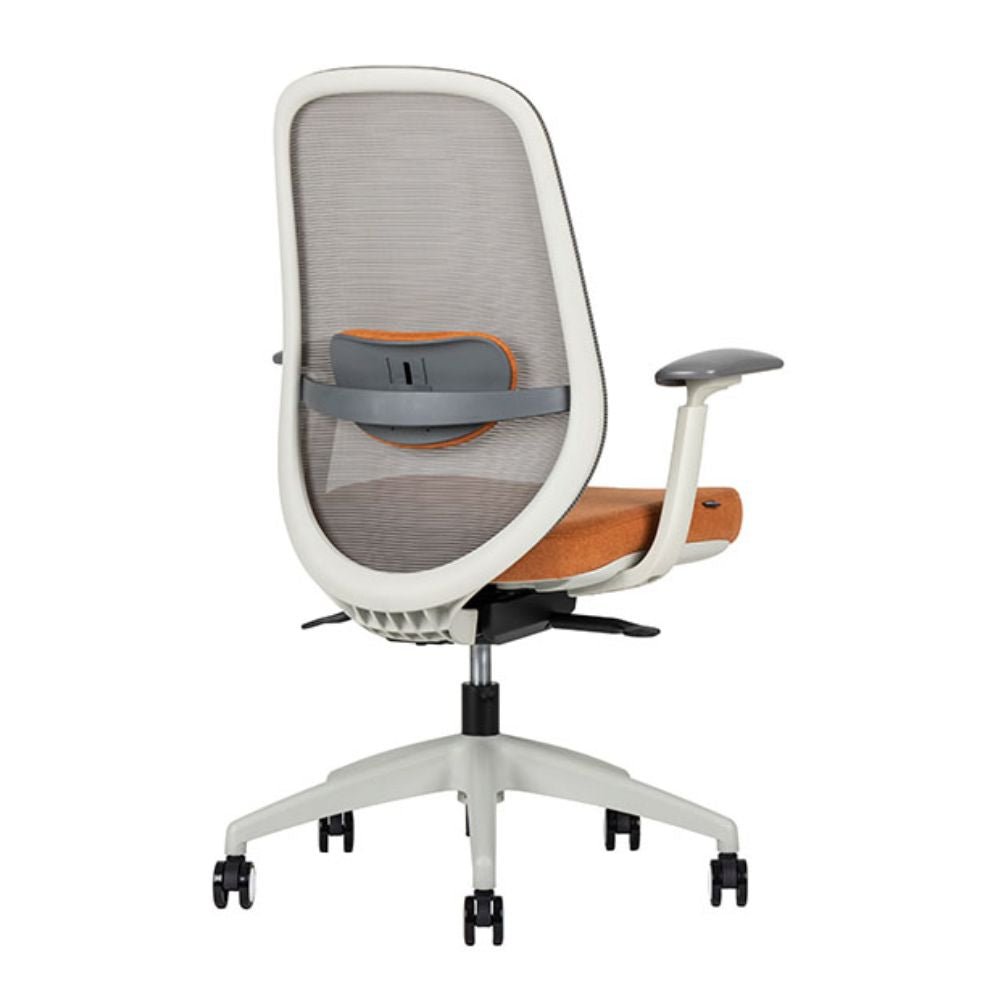 SILLA TECHNO SPIRIT WHITE RESPALDO BAJO| Silla Ejecutiva Empresa Compañía | Base Estrella con Rodajas | Varios Colores | Sensemesh | Interior - SOUL WHITE RESPALDO BAJO Addison Storm - Techno - NOGAL BEAT - Silla para oficina