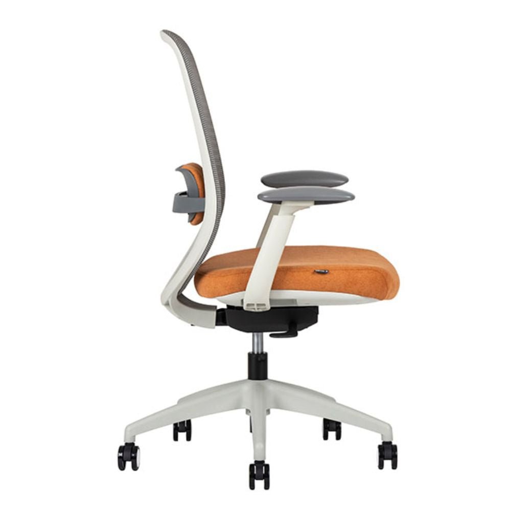 SILLA TECHNO SPIRIT WHITE RESPALDO BAJO| Silla Ejecutiva Empresa Compañía | Base Estrella con Rodajas | Varios Colores | Sensemesh | Interior - SOUL WHITE RESPALDO BAJO Addison Storm - Techno - NOGAL BEAT - Silla para oficina