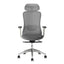 Silla ejecutiva TECHNO ENERGY WHITE respaldo alto blanca con soporte lumbar ajustable y base de aluminio.