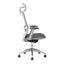 Silla ejecutiva TECHNO ENERGY WHITE respaldo alto blanca con soporte lumbar ajustable y base de aluminio.
