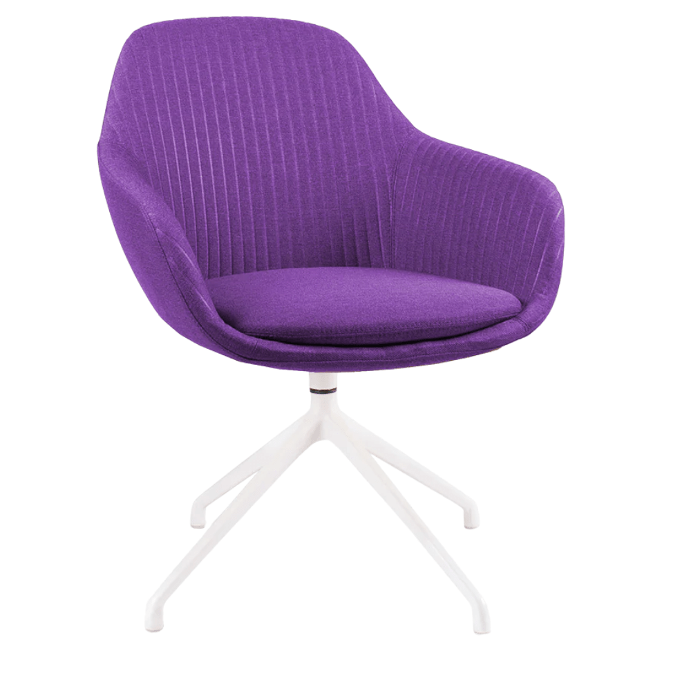 Silla de visita OFFIHO Fabrizia OHV-128 con asiento y respaldo tapizados, brazos y base estrella de 4 puntas