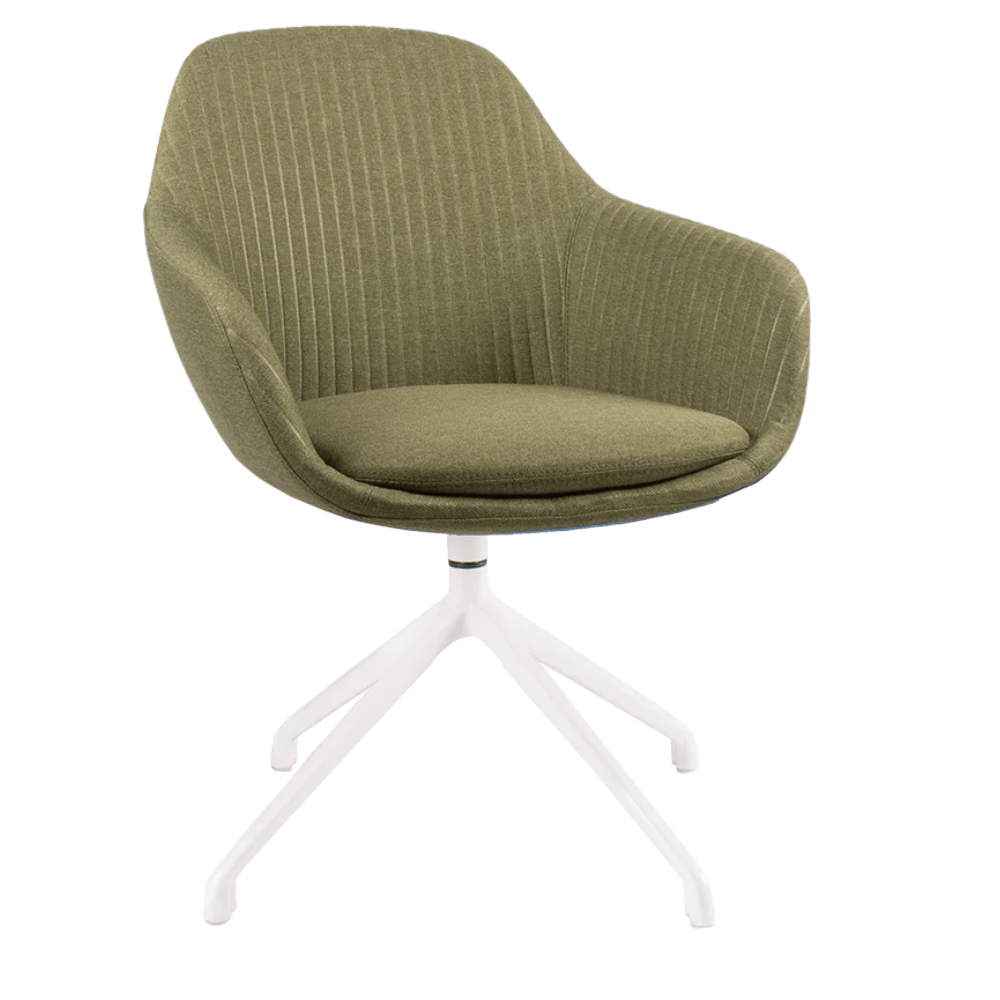 Silla de visita OFFIHO Fabrizia OHV-128 con asiento y respaldo tapizados, brazos y base estrella de 4 puntas