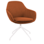 Silla de visita OFFIHO Fabrizia OHV-128 con asiento y respaldo tapizados, brazos y base estrella de 4 puntas