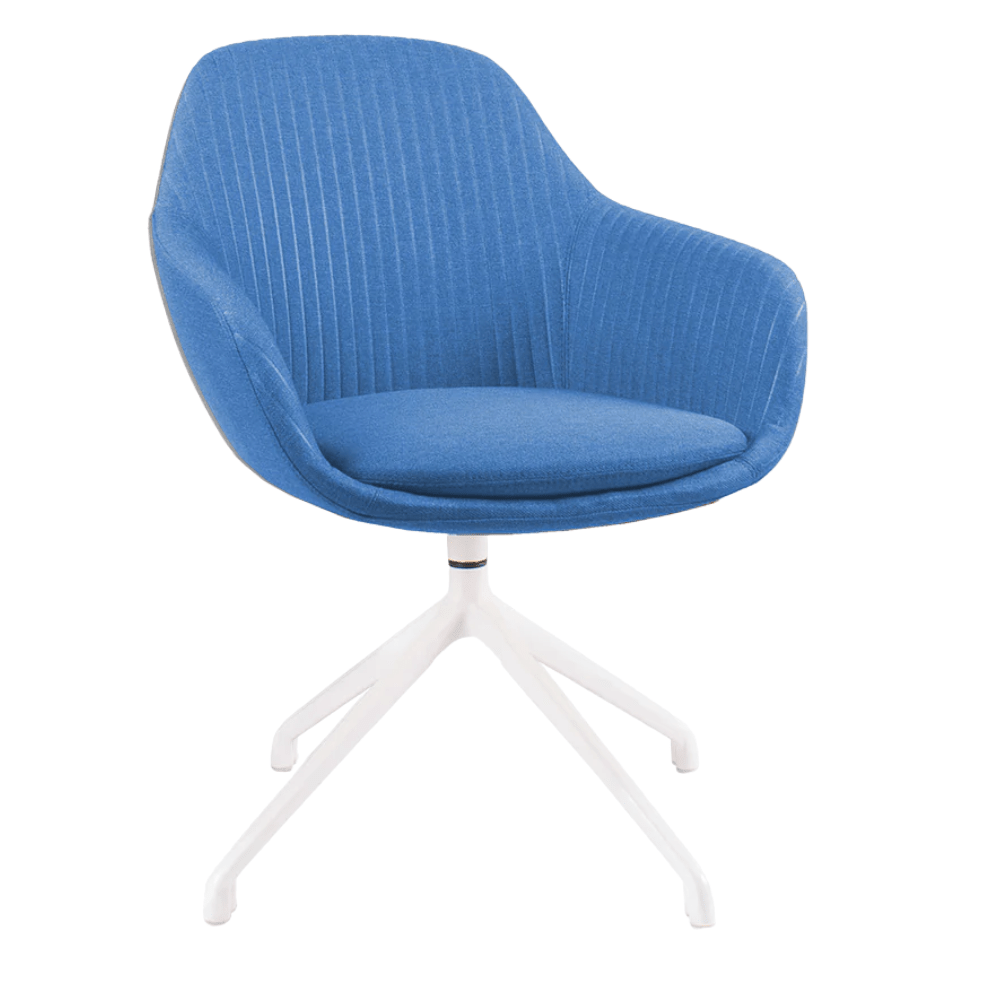 Silla de visita OFFIHO Fabrizia OHV-128 con asiento y respaldo tapizados, brazos y base estrella de 4 puntas
