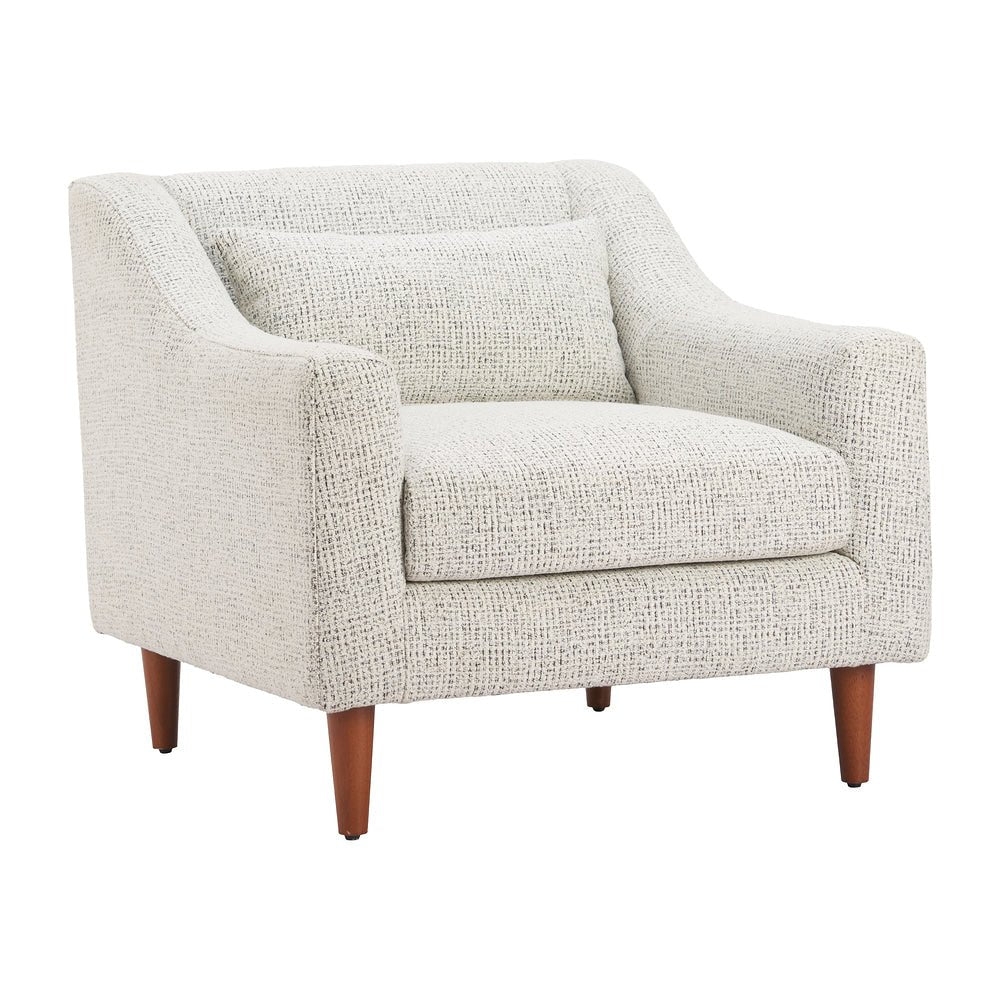 Sillón con Descansabrazos para Boutique - ZUO KOSELI - Gris Peltre - Asiento y Respaldo Tapizados en Tejido Texturizado - 110783 - Zuo - NOGAL BEAT - Sillón Ocasional