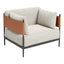 Sillón con Descansabrazos para Boutique - ZUO STIRBE - Gris - Asiento y Respaldo Tapizados en Piel Sintética - 110344 - Zuo - NOGAL BEAT - Sillón Ocasional