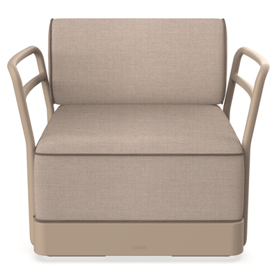 Sillón modular Resol Brisa en polipropileno reciclado con fibra de vidrio y cojines de tejido acrílico