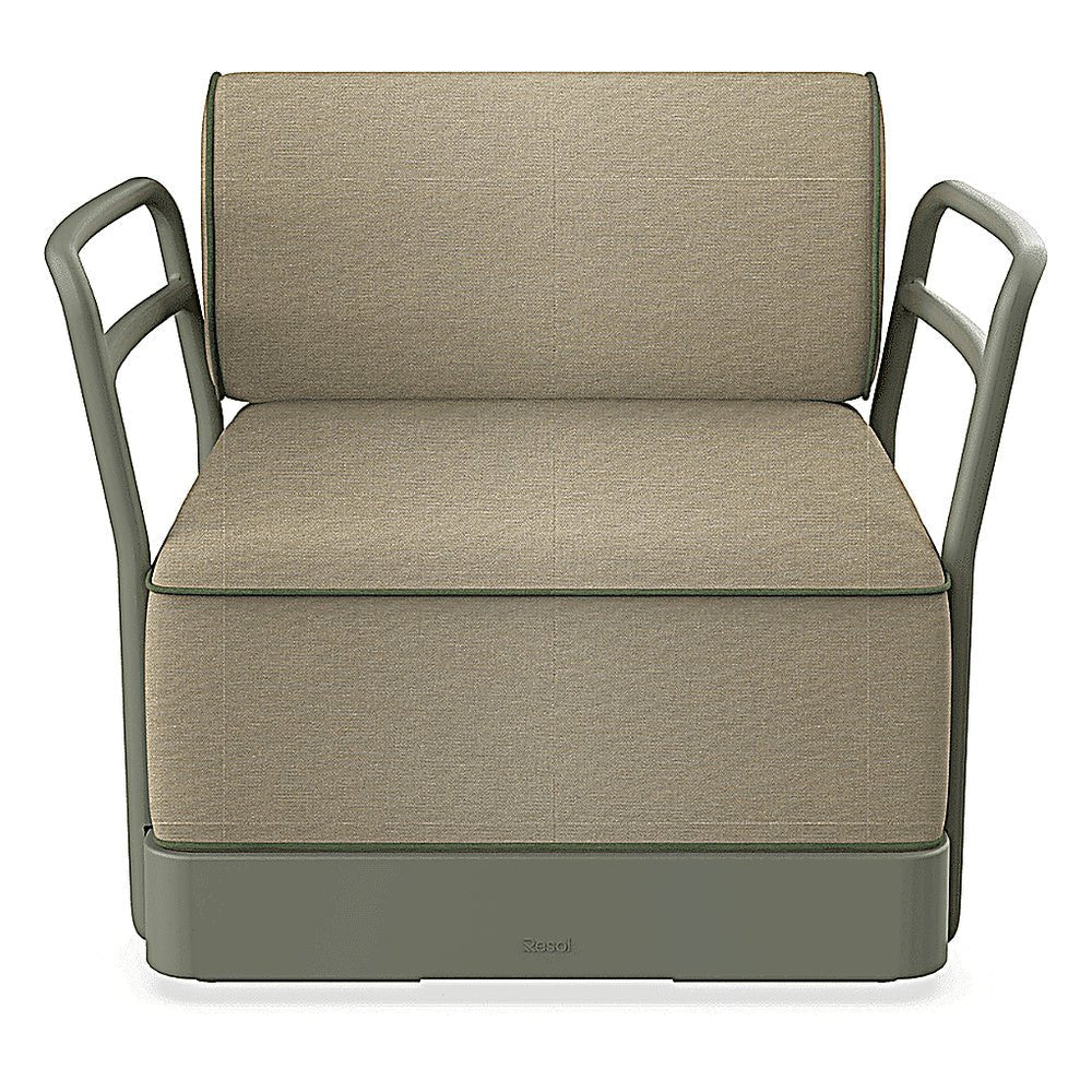 Sillón de Áreas de Exterior Modular- RESOL BRISA SILLÓN - Varios Colores - Polipropileno Reciclado con Fibra de Vidrio - Protección UV - 06803 - Resol - NOGAL BEAT - Sofá de Terraza