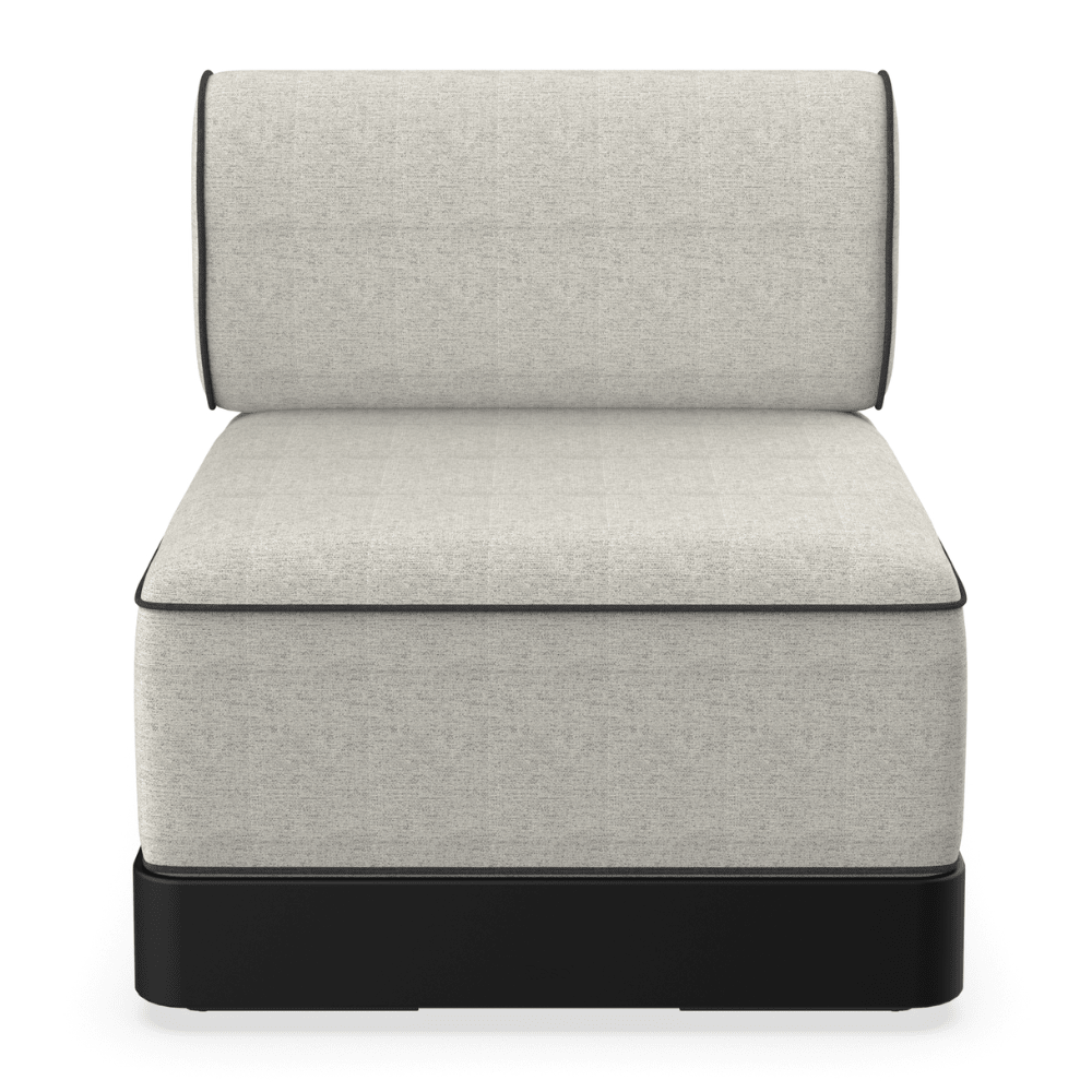 Sillón modular Resol Brisa en polipropileno reciclado con fibra de vidrio y cojines de tejido acrílico