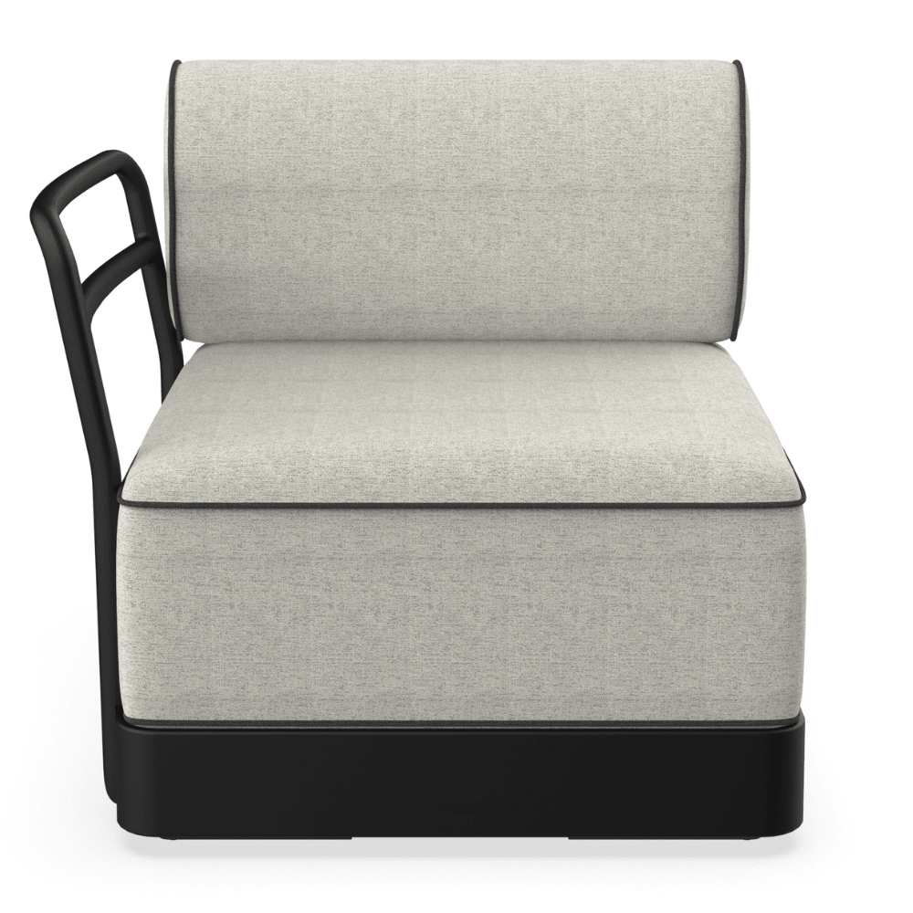 Sillón modular Resol Brisa en polipropileno reciclado con fibra de vidrio y cojines de tejido acrílico