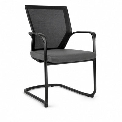 Sillón de Oficina de Visita - VERSA ALTUS IRIS - Estructura Aluminio - Asiento en Espuma Inyectada Tapizado en Tela - AL-325T - VERSA - NOGAL BEAT - Silla de Visita