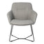 Sillón de Oficina de Visita - VERSA ALTUS KENT - Estructura Aluminio - Base Trineo Acero Pintado Negro - AL-675S - VERSA - NOGAL BEAT - Silla de Visita