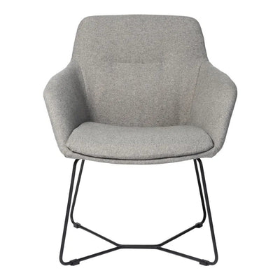 Sillón de Oficina de Visita - VERSA ALTUS KENT - Estructura Aluminio - Base Trineo Acero Pintado Negro - AL-675S - VERSA - NOGAL BEAT - Silla de Visita