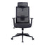 Sillón de Oficina Ejecutivo con Cabecera Ajustable - VERSA ALTUS MAGNI CABECERA - Estructura Aluminio - Mecanismo Reclinable con Bloqueo en Tres Posiciones - AL-2641 - VERSA - NOGAL BEAT - Silla Ejecutiva