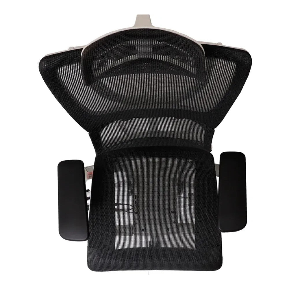 Sillón de Oficina Ejecutivo Respaldo Alto con Cabecera Ajustable - VERSA ALTUS STELLA PLUS - Estructura Aluminio - Asiento y Respaldo en Malla con Soporte Lumbar - AL-2512 - VERSA - NOGAL BEAT - Silla Ejecutiva