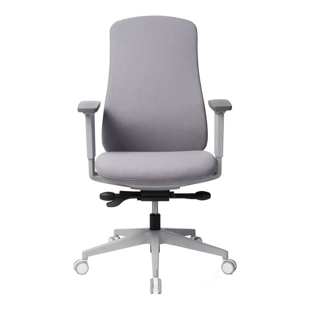 Sillón de Oficina Ejecutivo Respaldo Alto - VERSA ALTUS CROFT - Estructura Aluminio - Asiento Tapizado en Tela Bondeada - AL-2600G - VERSA - NOGAL BEAT - Silla Directiva