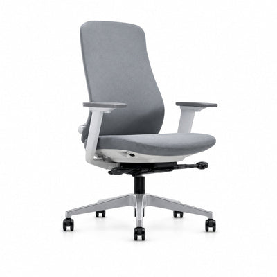 Sillón de Oficina Ejecutivo Respaldo Alto - VERSA ALTUS CROFT - Estructura Aluminio - Asiento Tapizado en Tela Bondeada - AL-2600G - VERSA - NOGAL BEAT - Silla Directiva