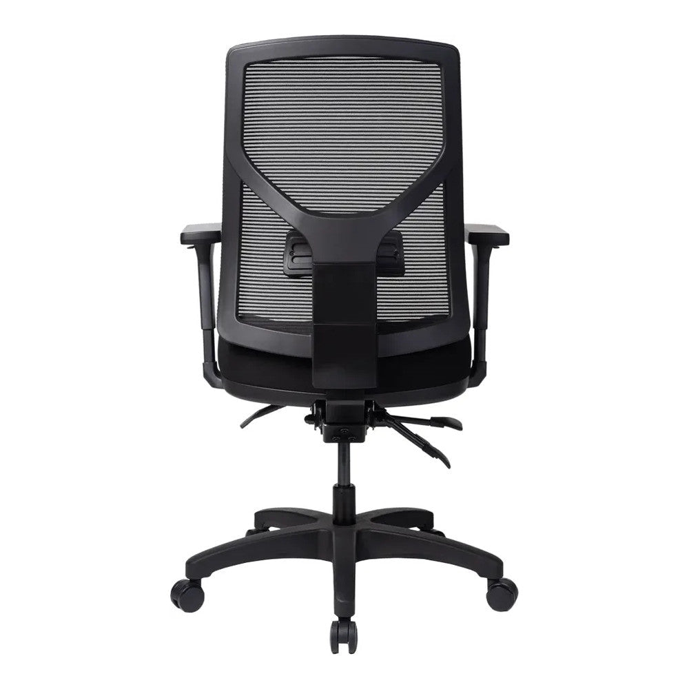 Sillón de Oficina Ejecutivo Respaldo Alto - VERSA ALTUS KOR - Estructura Aluminio - Asiento Tapizado en Tela - AL-2590 - VERSA - NOGAL BEAT - Silla Ejecutiva