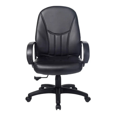 Sillón de Oficina Ejecutivo Respaldo Alto - VERSA ALTUS PORTO - Estructura Aluminio - Asiento y Respaldo Tapizados Pu Alto Grado Negro - AL-490 - VERSA - NOGAL BEAT - Silla Ejecutiva