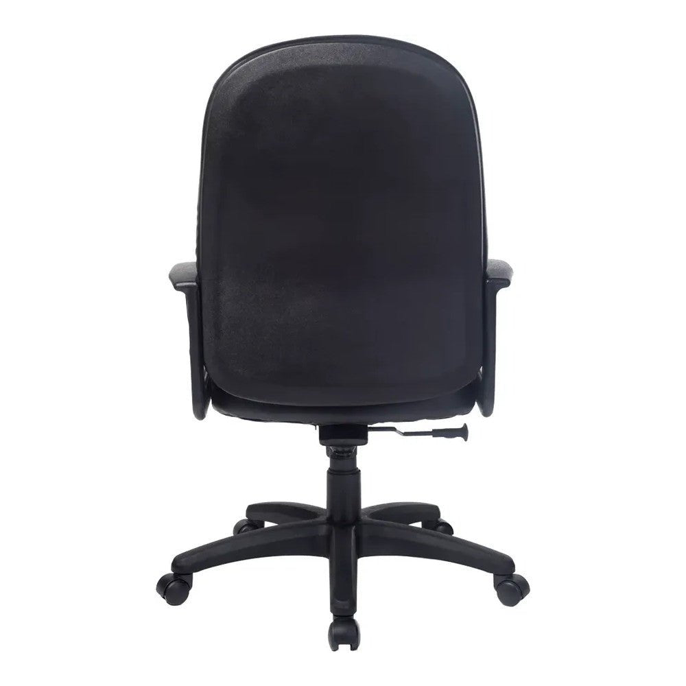Sillón de Oficina Ejecutivo Respaldo Alto - VERSA ALTUS PORTO - Estructura Aluminio - Asiento y Respaldo Tapizados Pu Alto Grado Negro - AL-490 - VERSA - NOGAL BEAT - Silla Ejecutiva