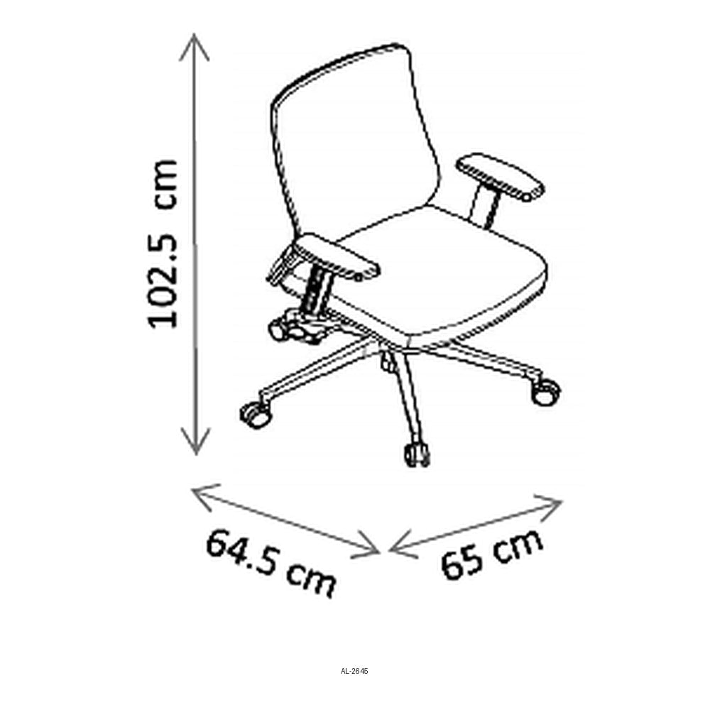 Sillón de Oficina Ejecutivo Respaldo Alto - VERSA ALTUS VITALIA - Estructura Aluminio - Mecanismo Reclinable con Bloqueo en una Posicion - AL-2645 - VERSA - NOGAL BEAT - Silla Ejecutiva