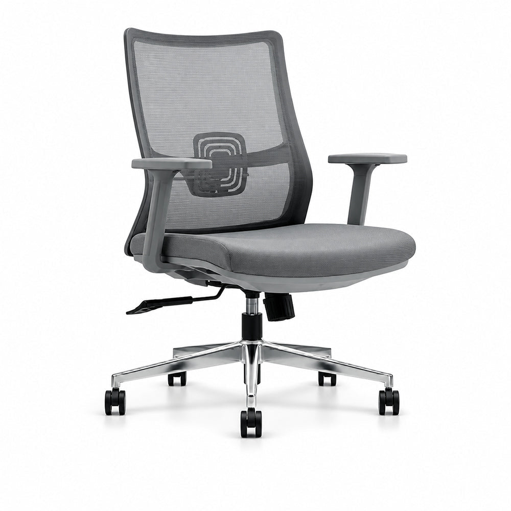 Sillón de Oficina Ejecutivo Respaldo Alto - VERSA ALTUS VITALIA - Estructura Aluminio - Mecanismo Reclinable con Bloqueo en una Posicion - AL-2645 - VERSA - NOGAL BEAT - Silla Ejecutiva