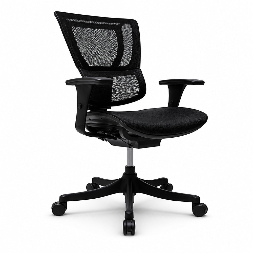 Sillón de Oficina Ejecutivo Respaldo Medio - VERSA ALTUS - Estructura Aluminio - Asiento y Respaldo en Malla con Soporte Lumbar y Mecanismo Synchro 1 Palanca - AL-2520 - VERSA - NOGAL BEAT - Silla Ejecutiva