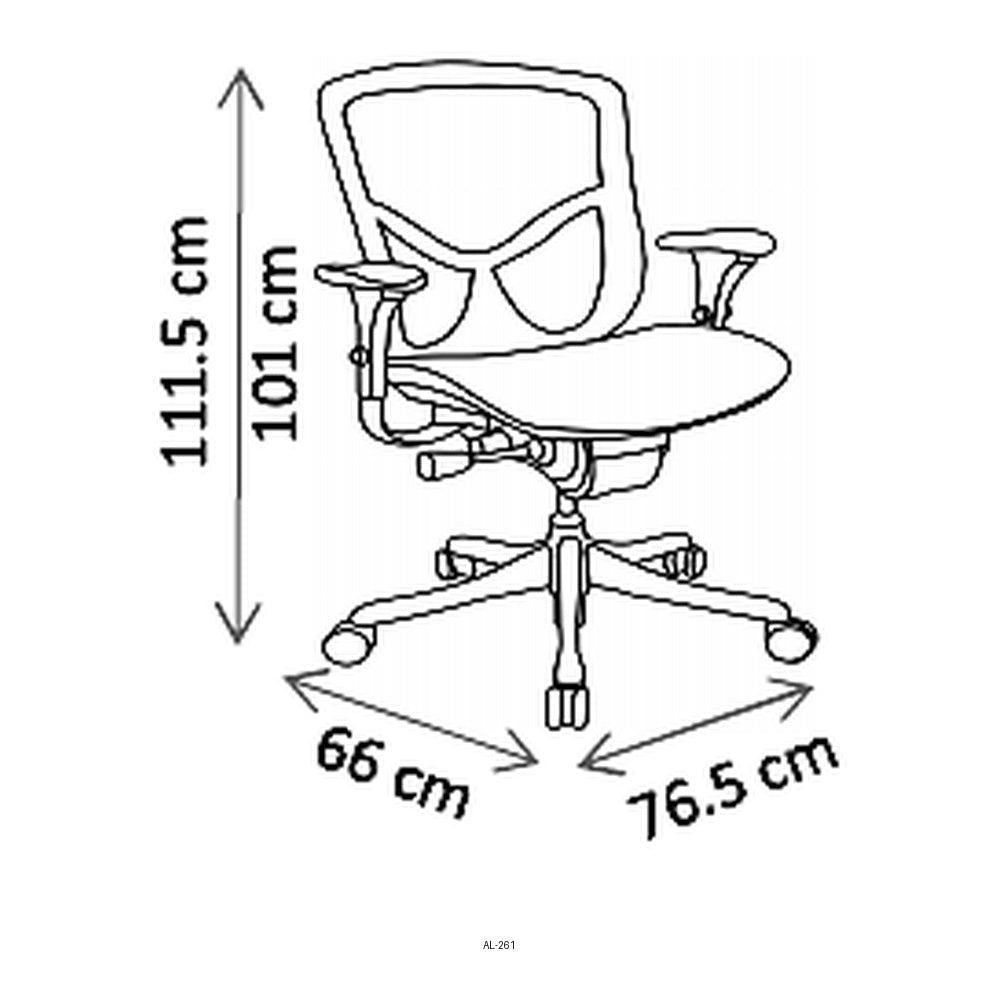 Sillón de Oficina Ejecutivo Respaldo Medio - VERSA ALTUS - Estructura Aluminio - Asiento y Respaldo en Malla con Soporte Lumbar y Miura sin Cabecera - AL-261 - VERSA - NOGAL BEAT - Silla Ejecutiva