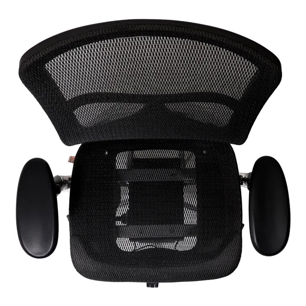 Sillón de Oficina Ejecutivo Respaldo Medio - VERSA ALTUS - Estructura Aluminio - Asiento y Respaldo en Malla con Soporte Lumbar y Miura sin Cabecera - AL-261 - VERSA - NOGAL BEAT - Silla Ejecutiva
