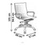 Sillón de Oficina Ejecutivo Respaldo Medio - VERSA ALTUS - Estructura Aluminio - Asiento y Respaldo Tapizado en Pu Negro - AL-652N - VERSA - NOGAL BEAT - Silla Ejecutiva